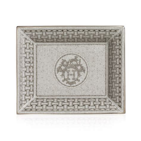 hermes dinnerware prices|Hermes mosaique tray.